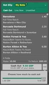 partially cash out bet365